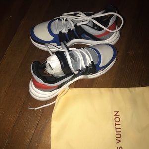 Multi-color “lv” sports sneakers
